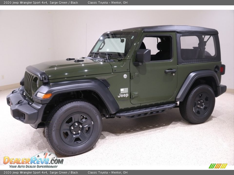 2020 Jeep Wrangler Sport 4x4 Sarge Green / Black Photo #3