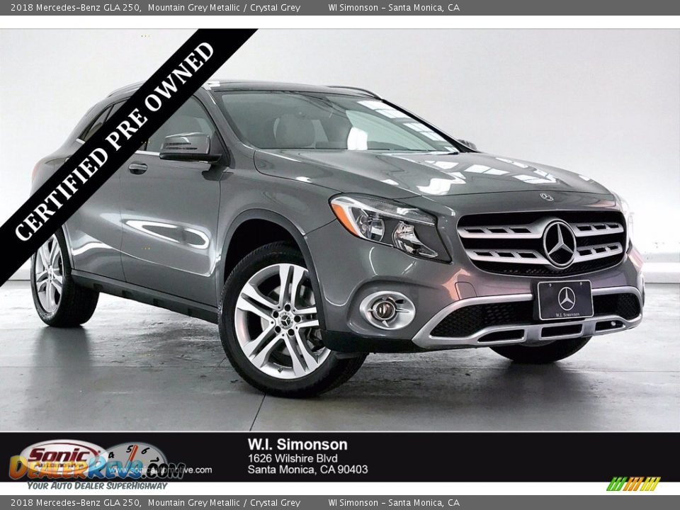 2018 Mercedes-Benz GLA 250 Mountain Grey Metallic / Crystal Grey Photo #1