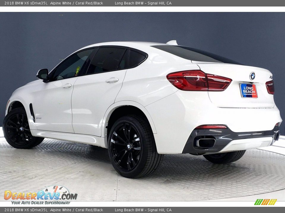 2018 BMW X6 sDrive35i Alpine White / Coral Red/Black Photo #10