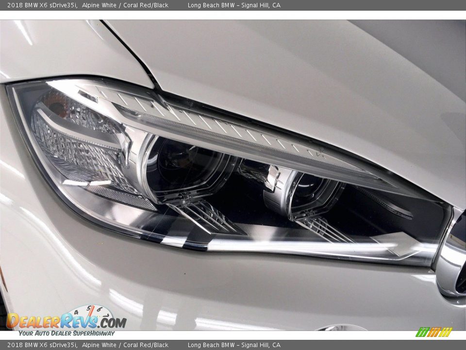 2018 BMW X6 sDrive35i Alpine White / Coral Red/Black Photo #26