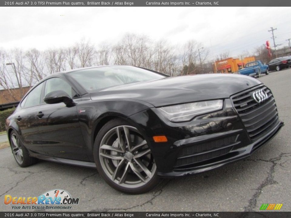 2016 Audi A7 3.0 TFSI Premium Plus quattro Brilliant Black / Atlas Beige Photo #1