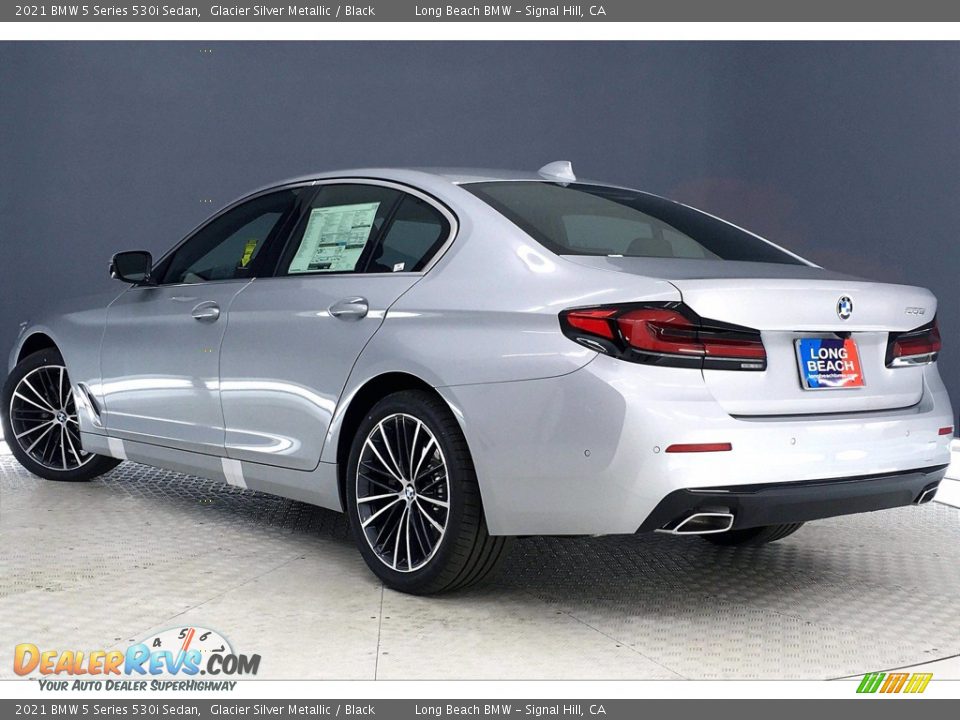 2021 BMW 5 Series 530i Sedan Glacier Silver Metallic / Black Photo #3