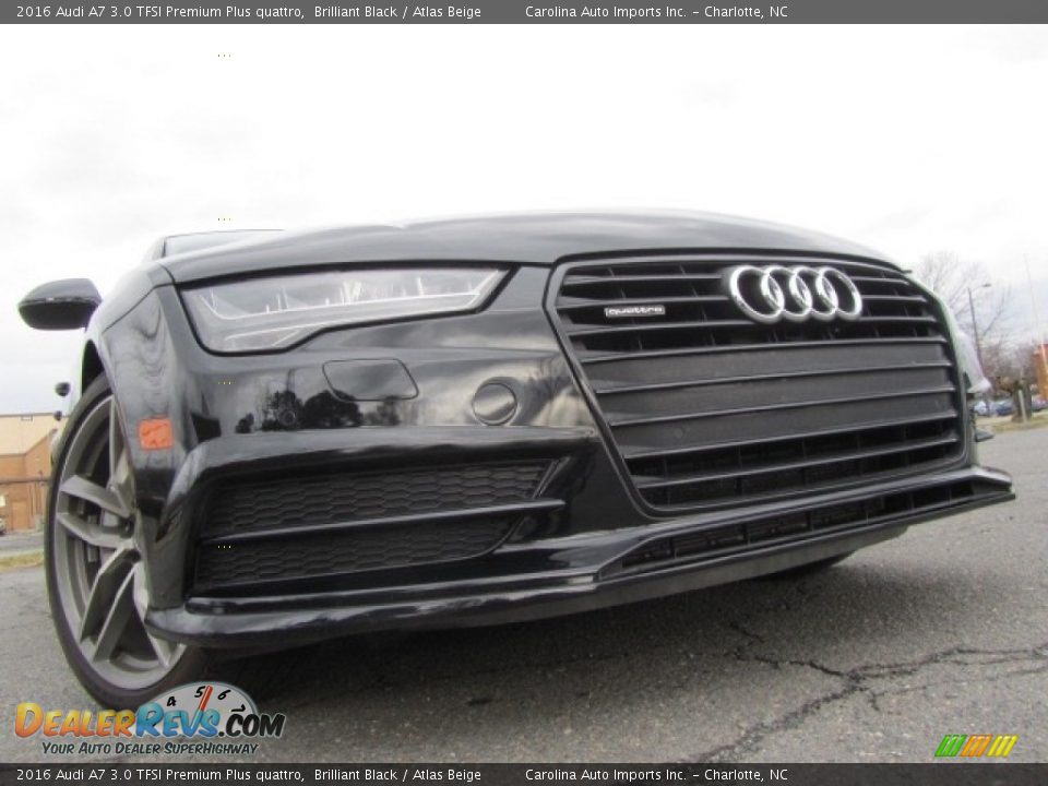 2016 Audi A7 3.0 TFSI Premium Plus quattro Brilliant Black / Atlas Beige Photo #2