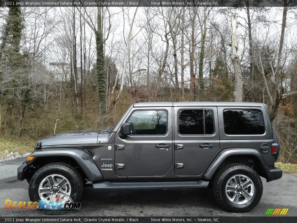 2021 Jeep Wrangler Unlimited Sahara 4x4 Granite Crystal Metallic / Black Photo #1