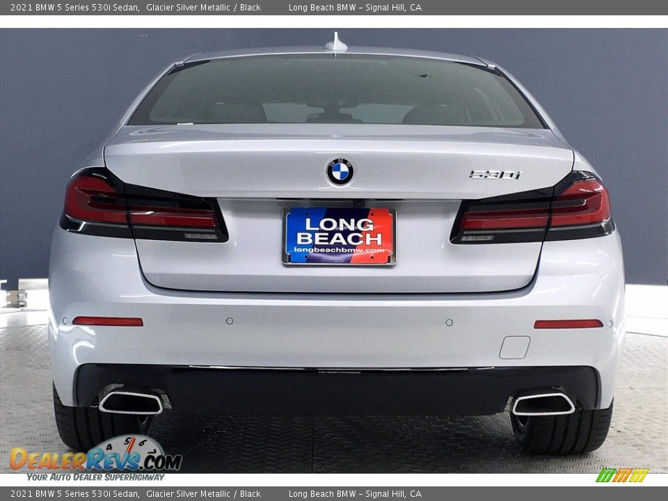 2021 BMW 5 Series 530i Sedan Glacier Silver Metallic / Black Photo #4