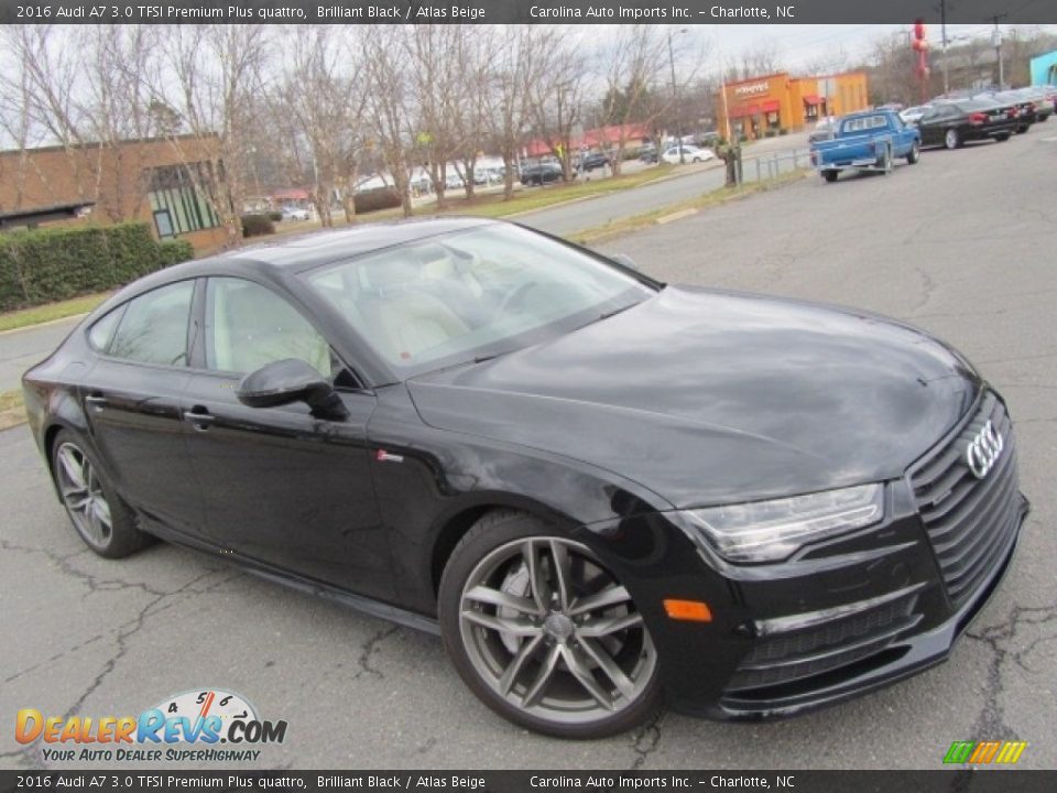 2016 Audi A7 3.0 TFSI Premium Plus quattro Brilliant Black / Atlas Beige Photo #3