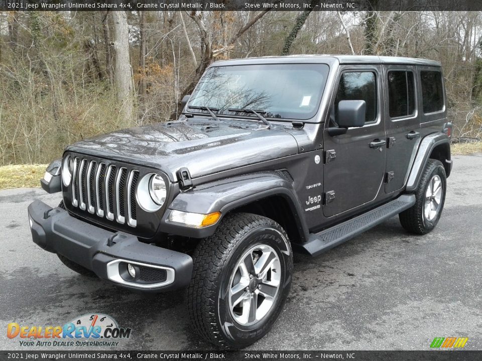 2021 Jeep Wrangler Unlimited Sahara 4x4 Granite Crystal Metallic / Black Photo #2