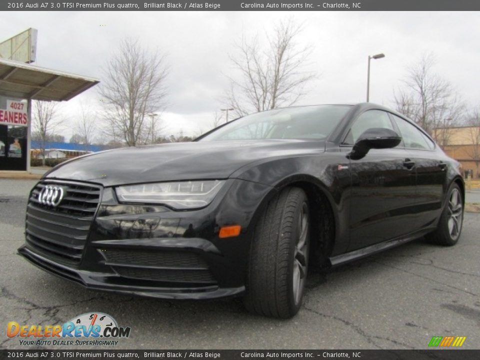 2016 Audi A7 3.0 TFSI Premium Plus quattro Brilliant Black / Atlas Beige Photo #6