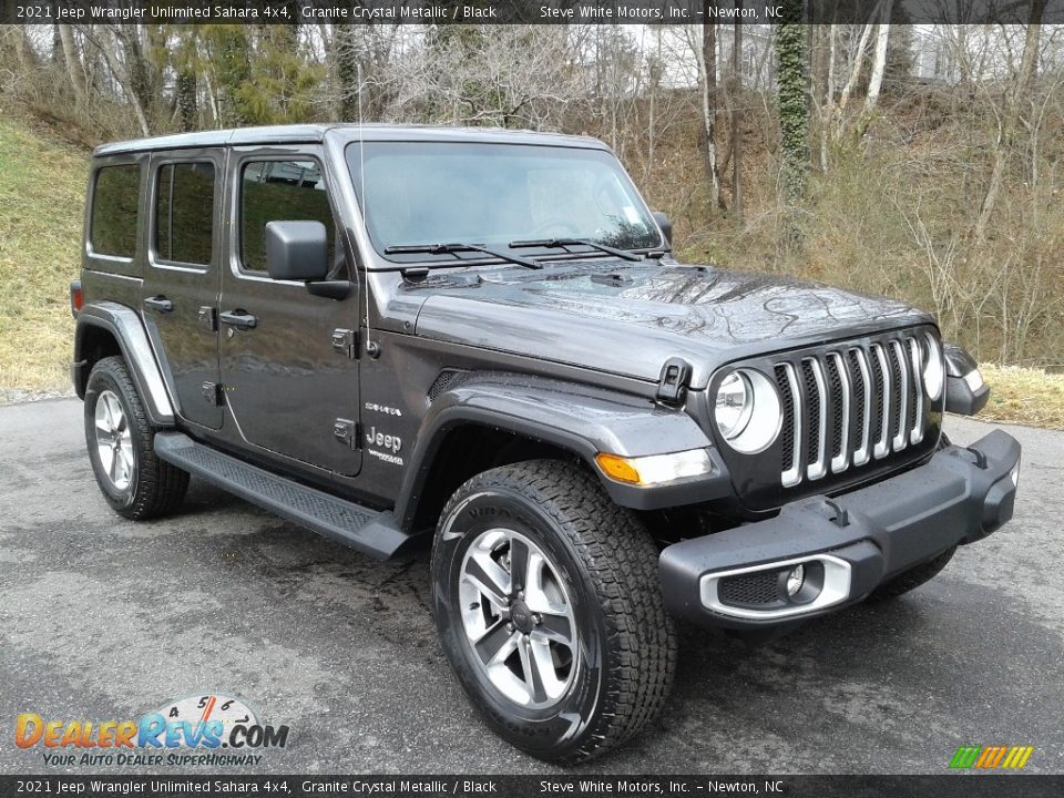 2021 Jeep Wrangler Unlimited Sahara 4x4 Granite Crystal Metallic / Black Photo #4