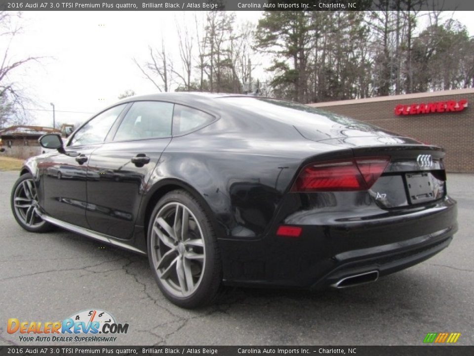 2016 Audi A7 3.0 TFSI Premium Plus quattro Brilliant Black / Atlas Beige Photo #8