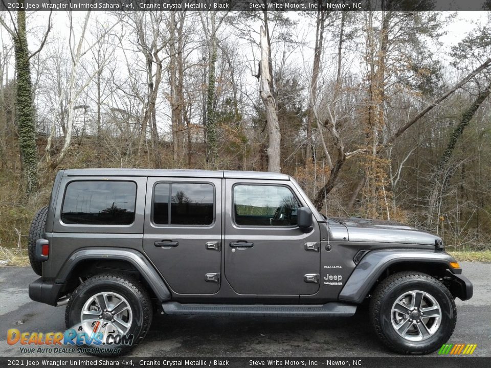 2021 Jeep Wrangler Unlimited Sahara 4x4 Granite Crystal Metallic / Black Photo #5