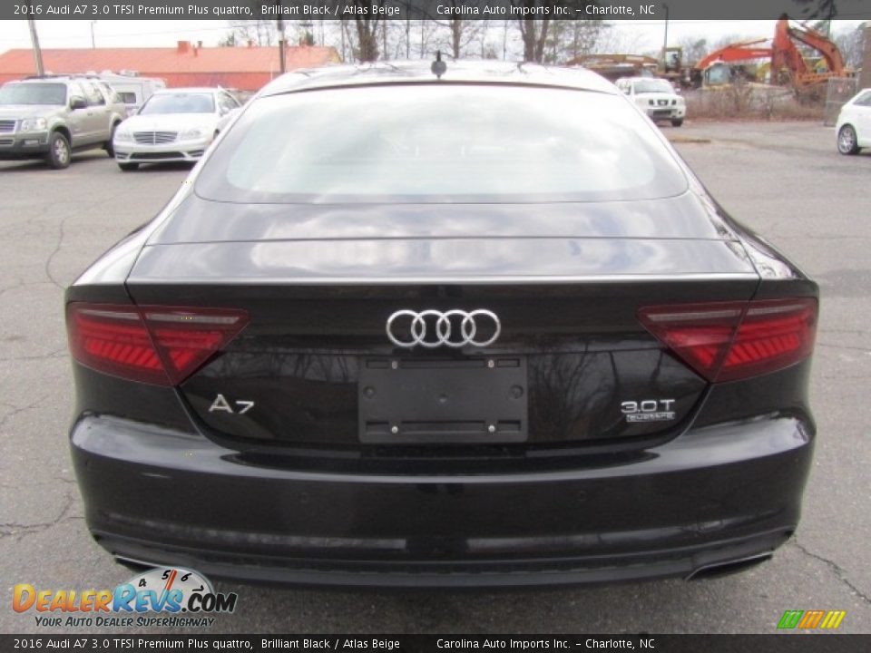 2016 Audi A7 3.0 TFSI Premium Plus quattro Brilliant Black / Atlas Beige Photo #9