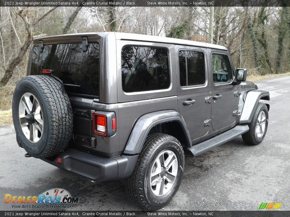 2021 Jeep Wrangler Unlimited Sahara 4x4 Granite Crystal Metallic / Black Photo #6