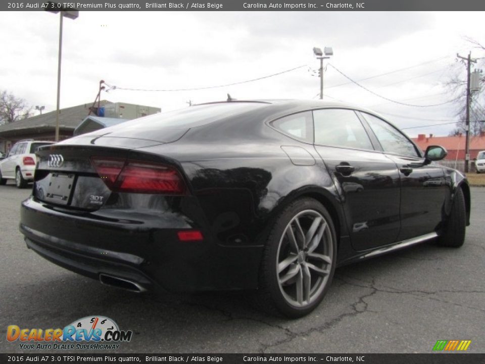 2016 Audi A7 3.0 TFSI Premium Plus quattro Brilliant Black / Atlas Beige Photo #10