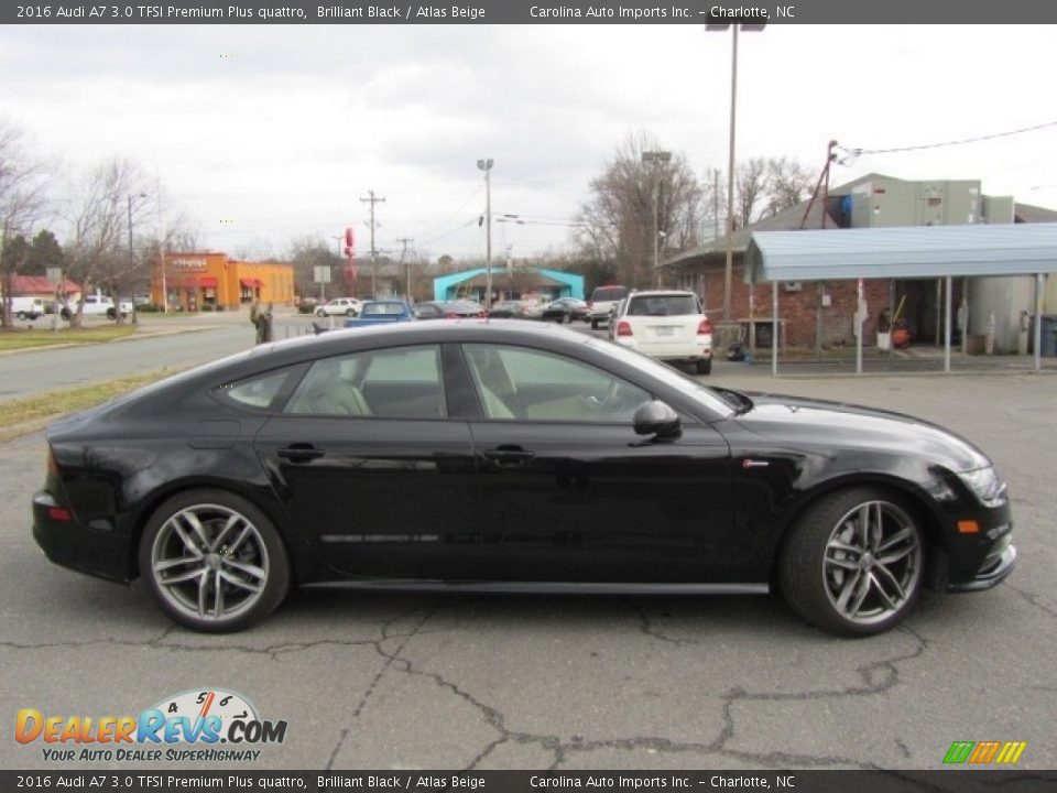 2016 Audi A7 3.0 TFSI Premium Plus quattro Brilliant Black / Atlas Beige Photo #11