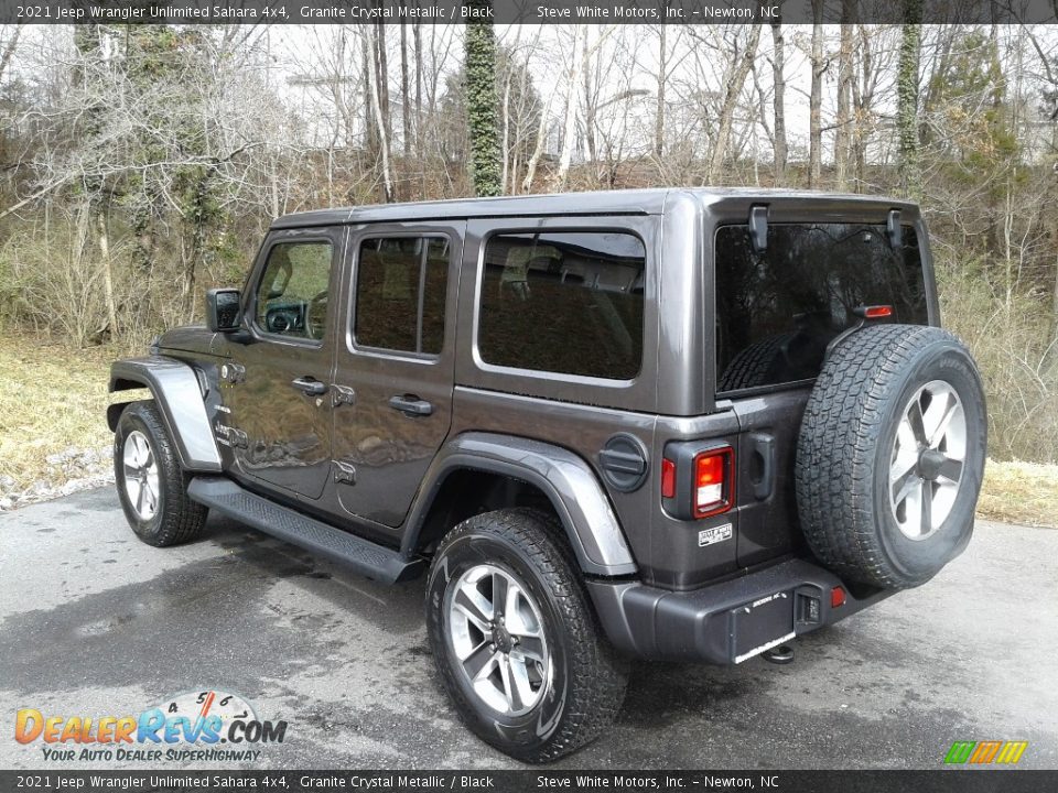 2021 Jeep Wrangler Unlimited Sahara 4x4 Granite Crystal Metallic / Black Photo #8