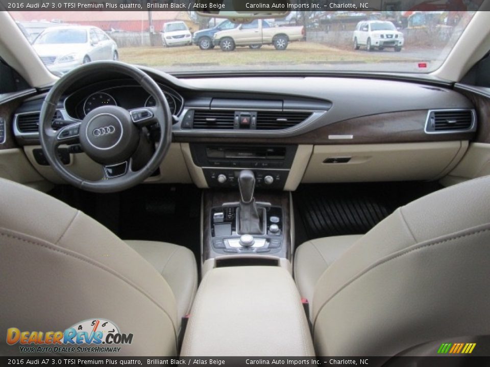 2016 Audi A7 3.0 TFSI Premium Plus quattro Brilliant Black / Atlas Beige Photo #13