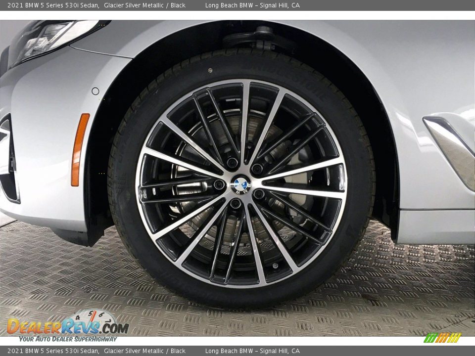 2021 BMW 5 Series 530i Sedan Glacier Silver Metallic / Black Photo #13