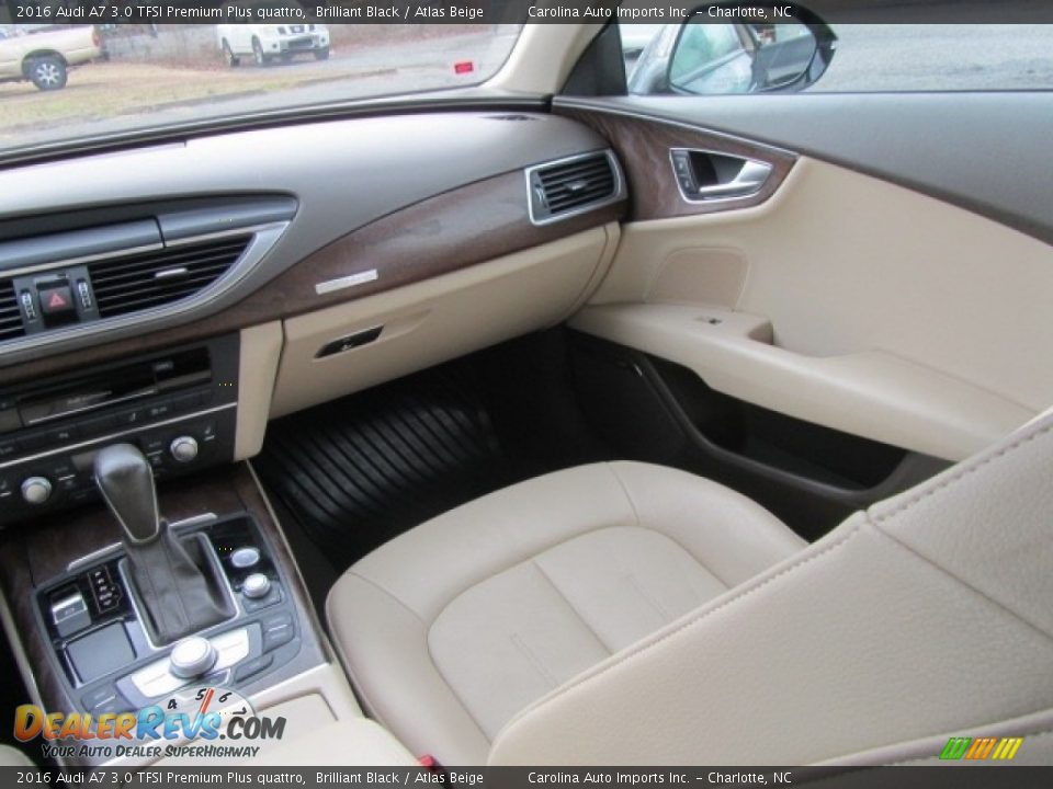 2016 Audi A7 3.0 TFSI Premium Plus quattro Brilliant Black / Atlas Beige Photo #14