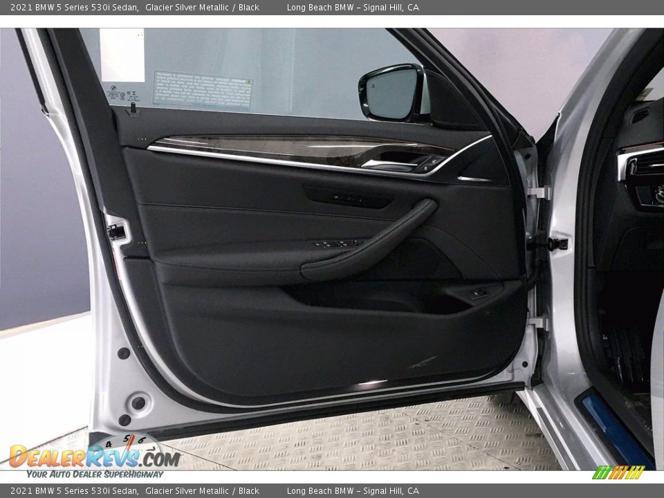 2021 BMW 5 Series 530i Sedan Glacier Silver Metallic / Black Photo #14
