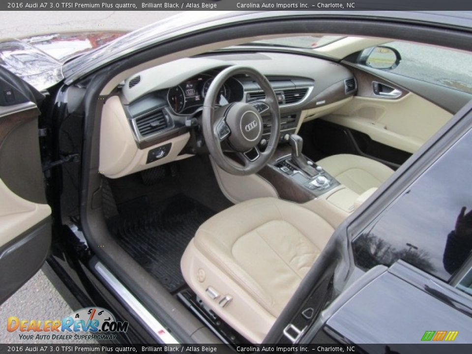 2016 Audi A7 3.0 TFSI Premium Plus quattro Brilliant Black / Atlas Beige Photo #17