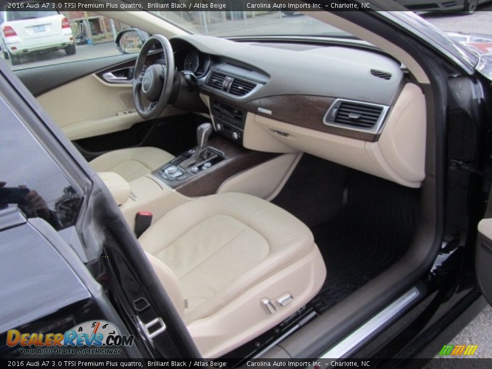 2016 Audi A7 3.0 TFSI Premium Plus quattro Brilliant Black / Atlas Beige Photo #21