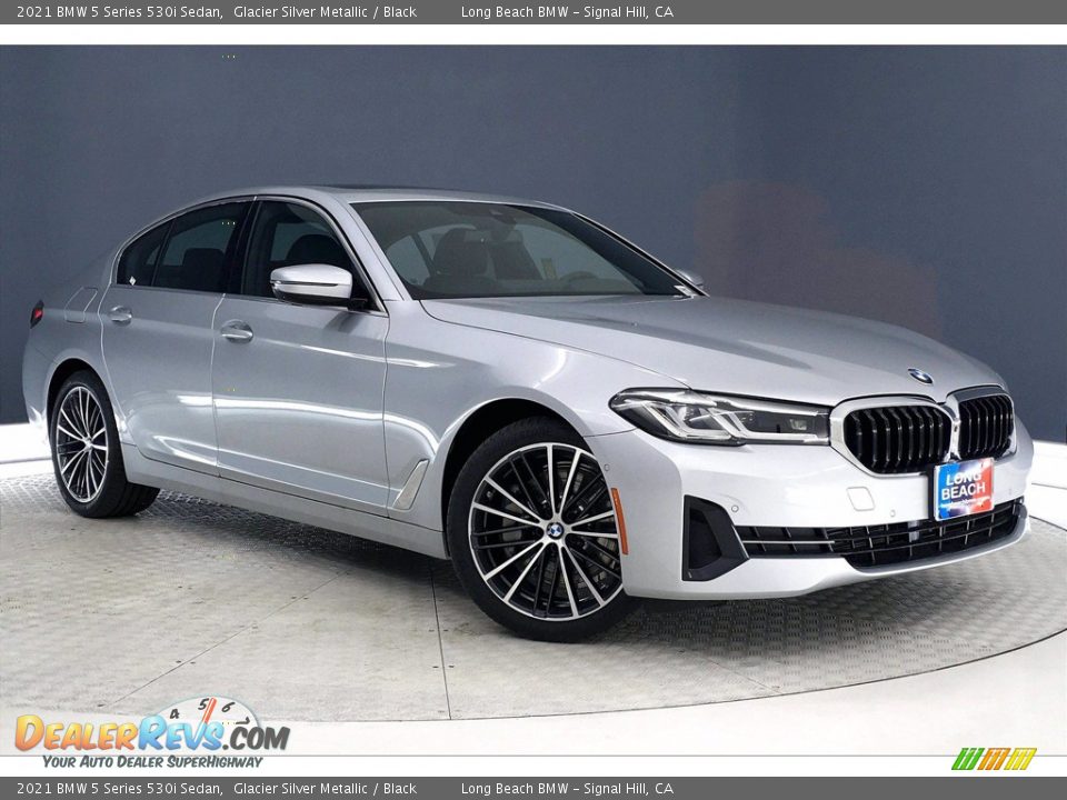 2021 BMW 5 Series 530i Sedan Glacier Silver Metallic / Black Photo #19