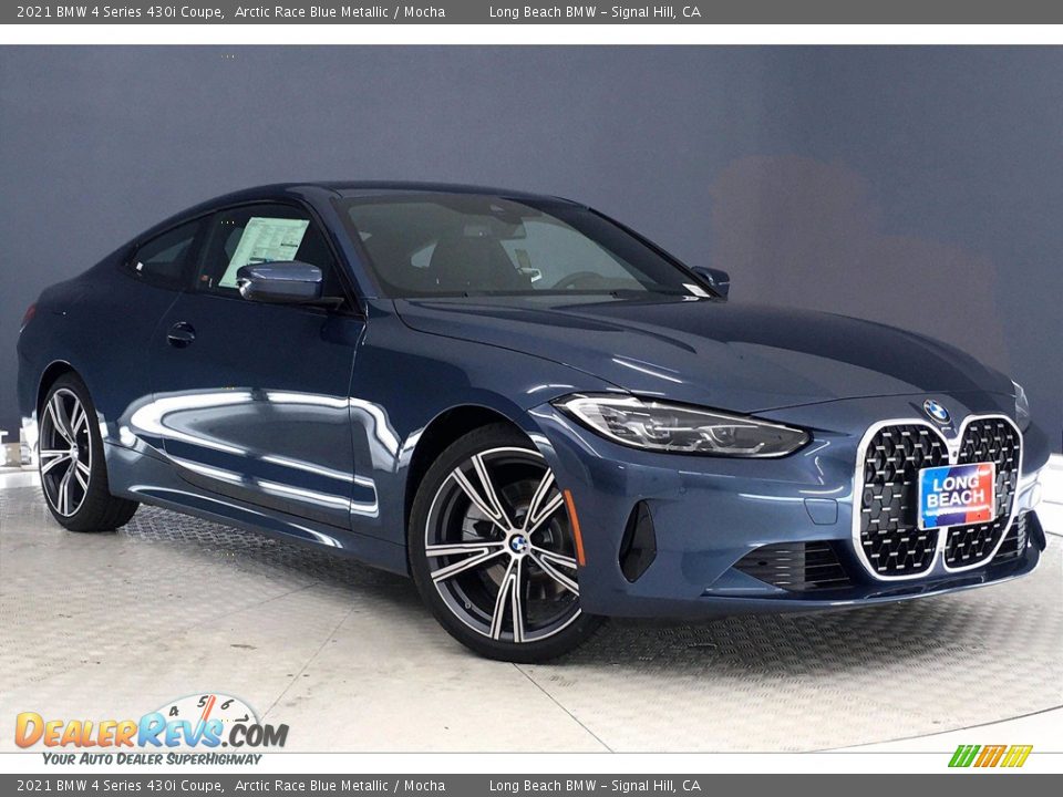 2021 BMW 4 Series 430i Coupe Arctic Race Blue Metallic / Mocha Photo #1