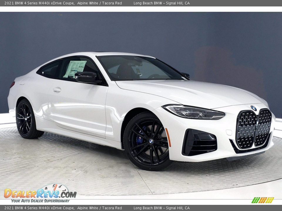 2021 BMW 4 Series M440i xDrive Coupe Alpine White / Tacora Red Photo #1