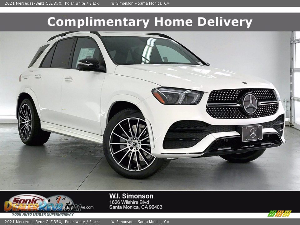 2021 Mercedes-Benz GLE 350 Polar White / Black Photo #1