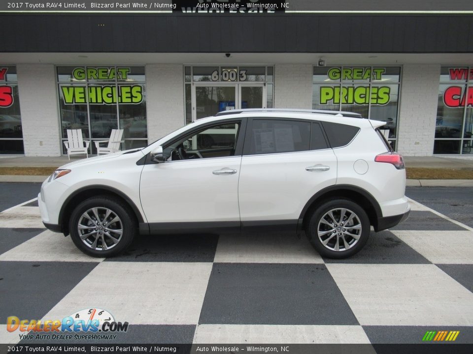 2017 Toyota RAV4 Limited Blizzard Pearl White / Nutmeg Photo #1