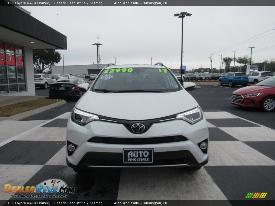 2017 Toyota RAV4 Limited Blizzard Pearl White / Nutmeg Photo #2