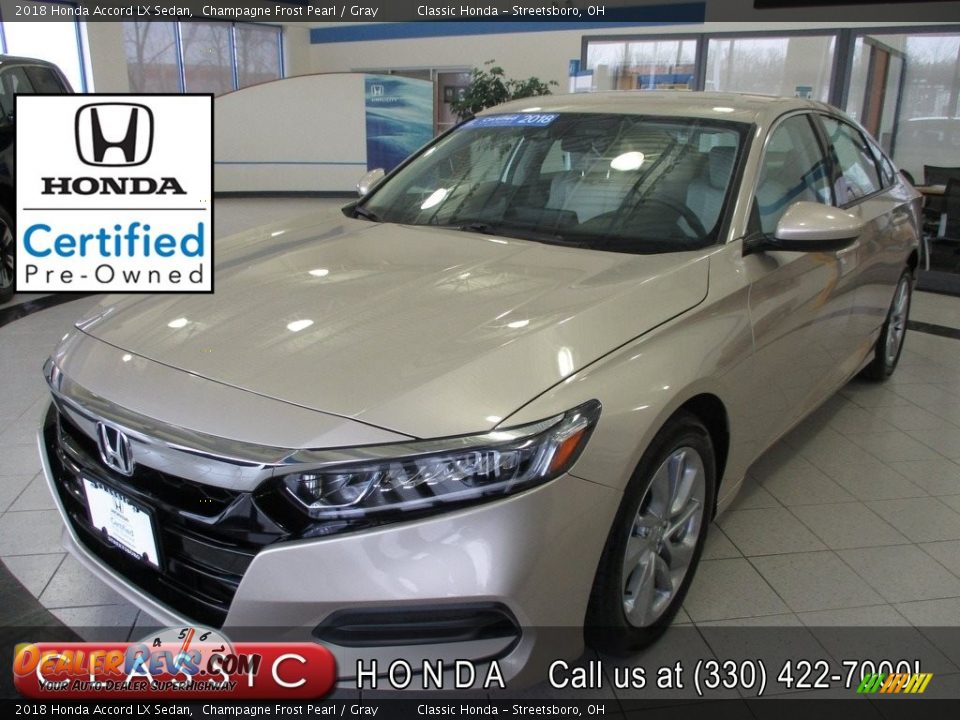 2018 Honda Accord LX Sedan Champagne Frost Pearl / Gray Photo #1