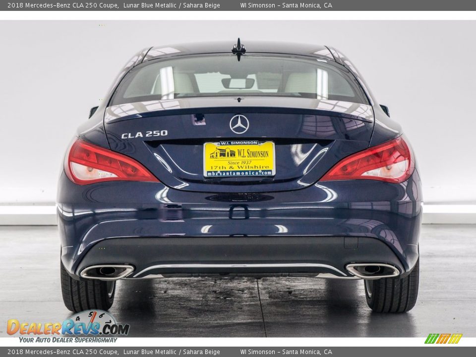 2018 Mercedes-Benz CLA 250 Coupe Lunar Blue Metallic / Sahara Beige Photo #4