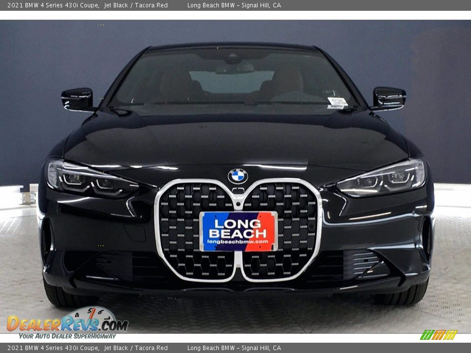 2021 BMW 4 Series 430i Coupe Jet Black / Tacora Red Photo #2