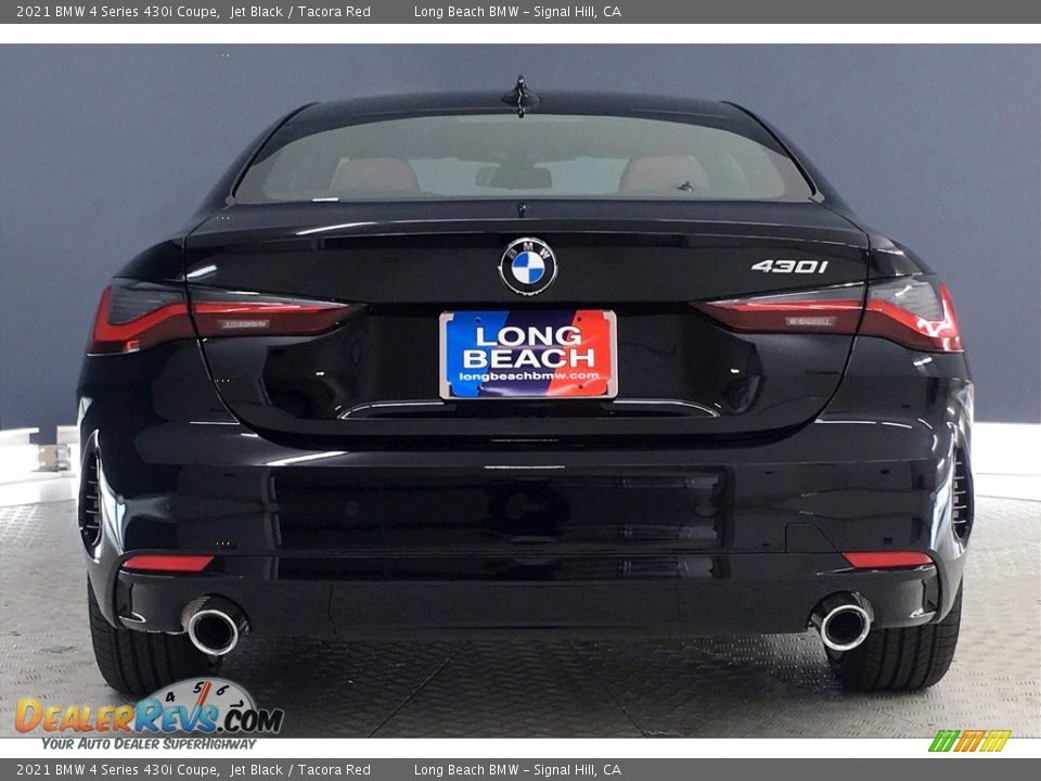 2021 BMW 4 Series 430i Coupe Jet Black / Tacora Red Photo #4