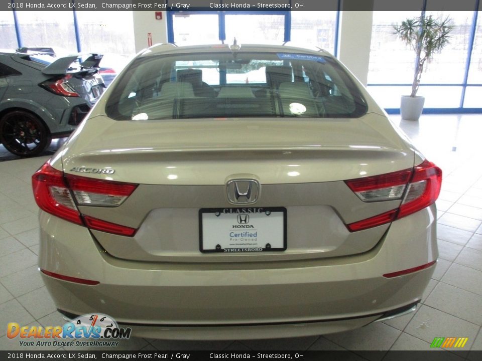 2018 Honda Accord LX Sedan Champagne Frost Pearl / Gray Photo #8