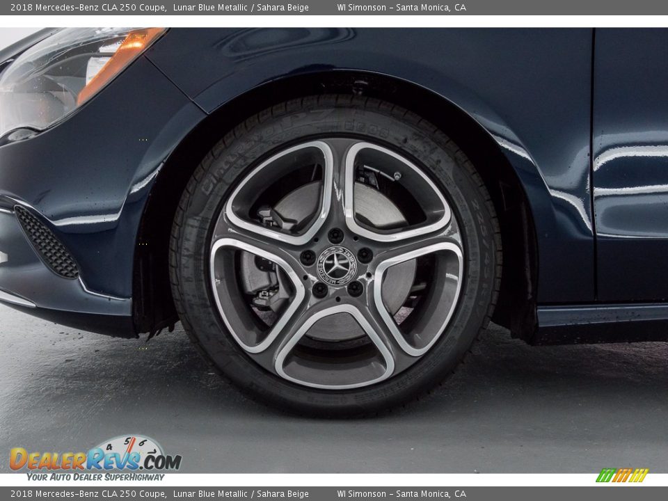 2018 Mercedes-Benz CLA 250 Coupe Lunar Blue Metallic / Sahara Beige Photo #9