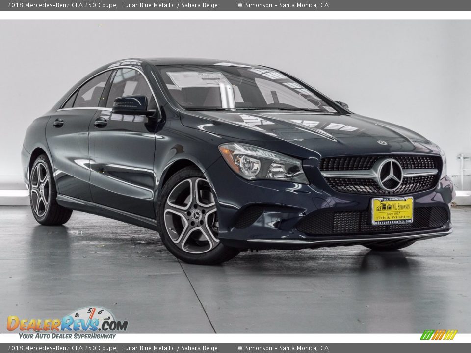 2018 Mercedes-Benz CLA 250 Coupe Lunar Blue Metallic / Sahara Beige Photo #12