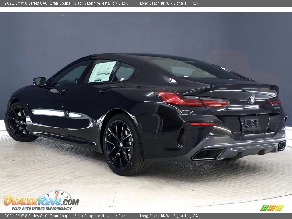 2021 BMW 8 Series 840i Gran Coupe Black Sapphire Metallic / Black Photo #3