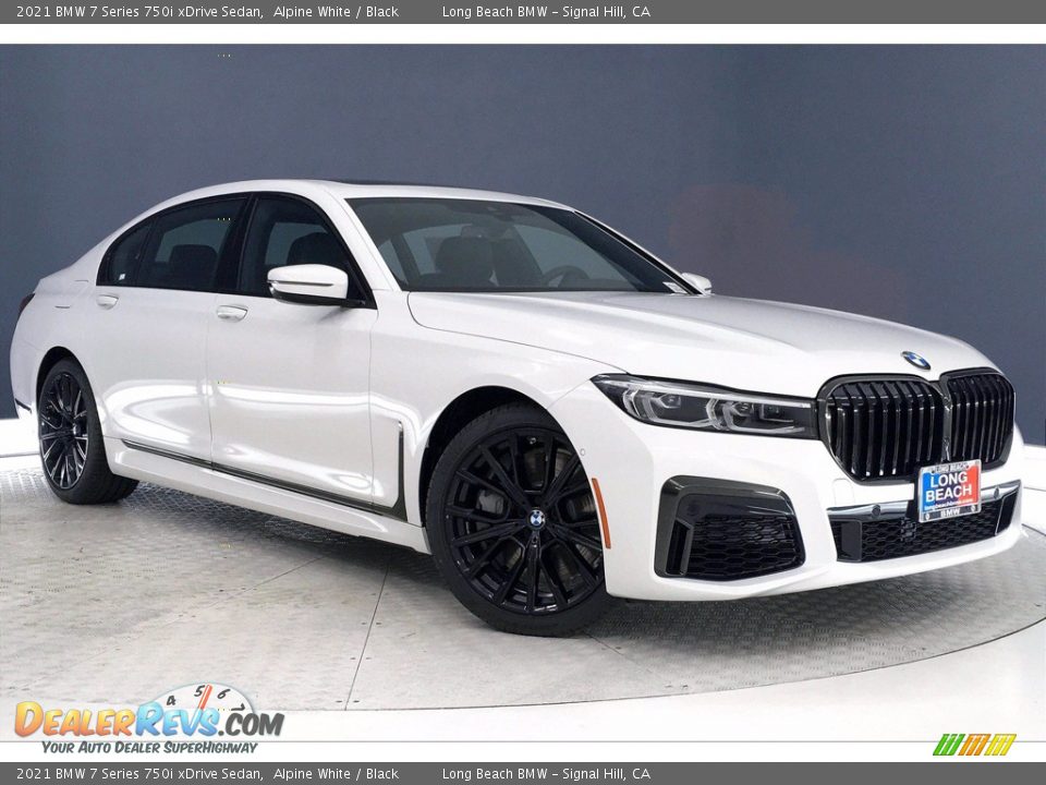 2021 BMW 7 Series 750i xDrive Sedan Alpine White / Black Photo #1