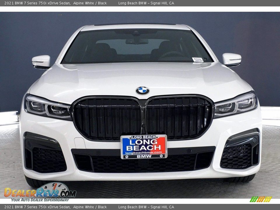 2021 BMW 7 Series 750i xDrive Sedan Alpine White / Black Photo #2