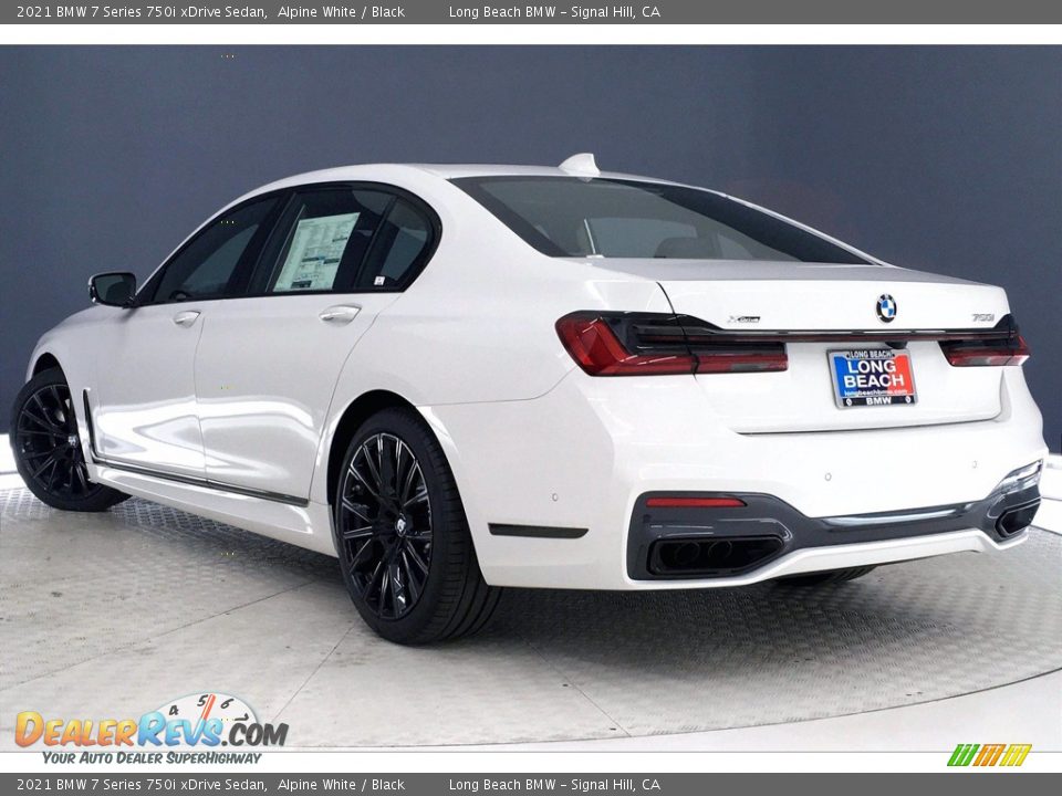 2021 BMW 7 Series 750i xDrive Sedan Alpine White / Black Photo #3