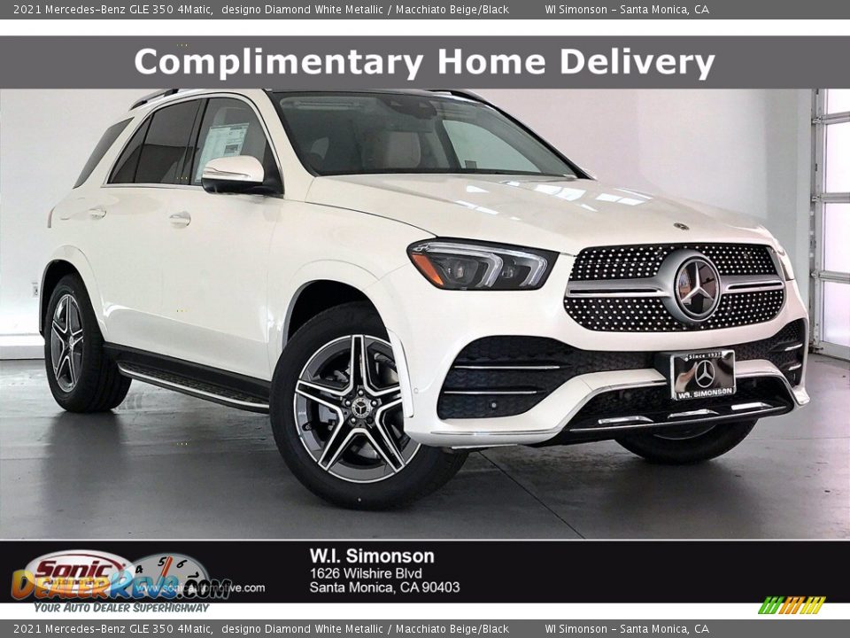 2021 Mercedes-Benz GLE 350 4Matic designo Diamond White Metallic / Macchiato Beige/Black Photo #1