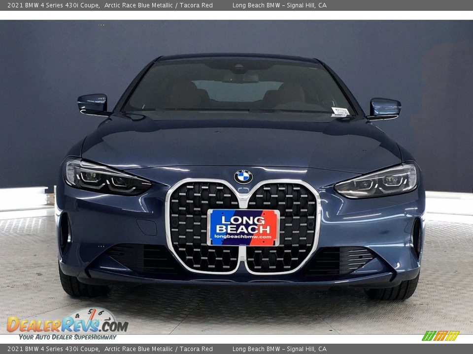2021 BMW 4 Series 430i Coupe Arctic Race Blue Metallic / Tacora Red Photo #2