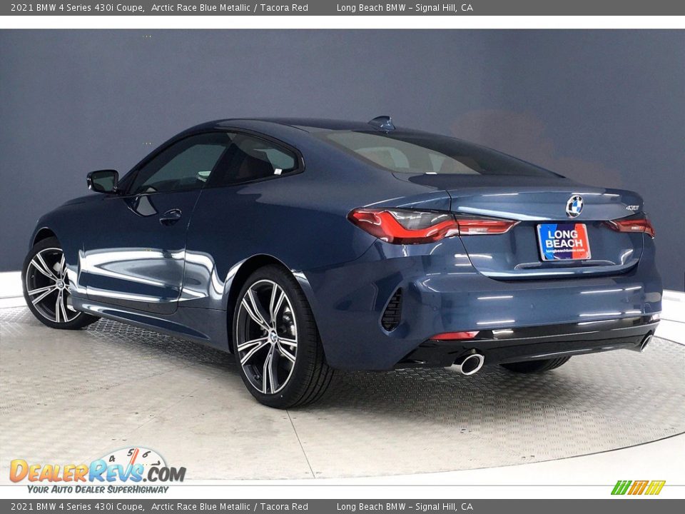 2021 BMW 4 Series 430i Coupe Arctic Race Blue Metallic / Tacora Red Photo #3