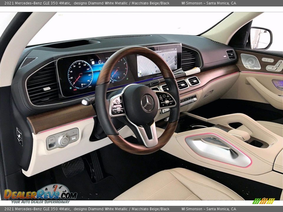 2021 Mercedes-Benz GLE 350 4Matic designo Diamond White Metallic / Macchiato Beige/Black Photo #4