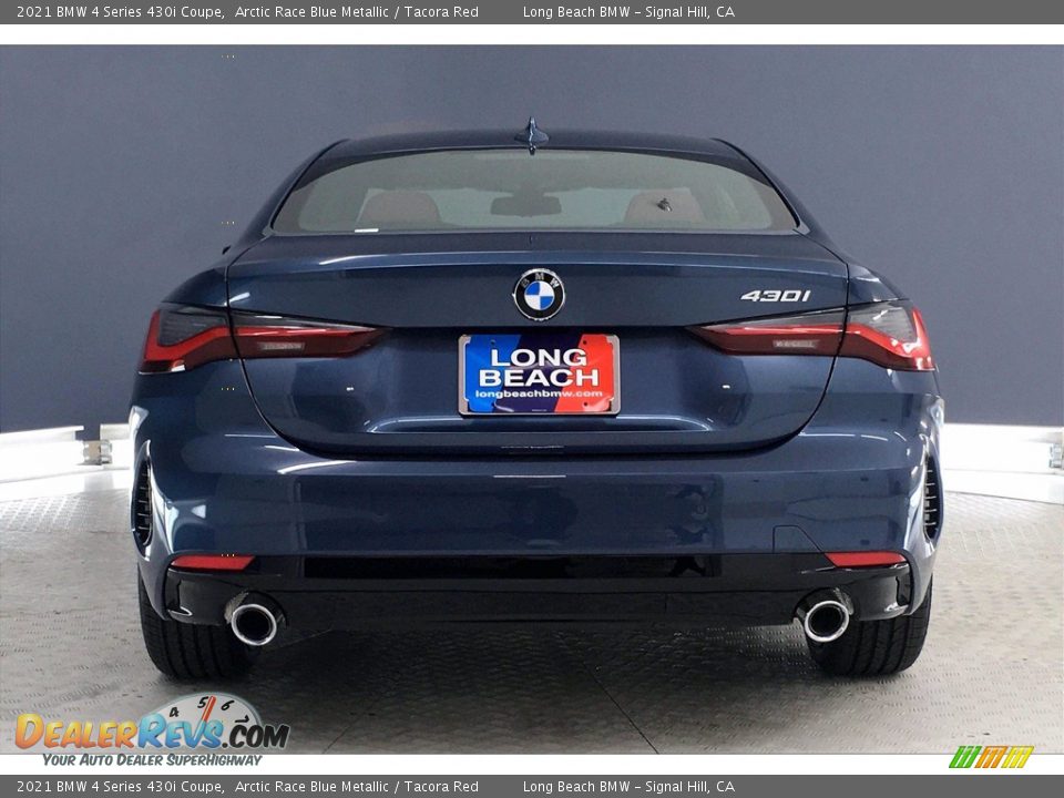 2021 BMW 4 Series 430i Coupe Arctic Race Blue Metallic / Tacora Red Photo #4