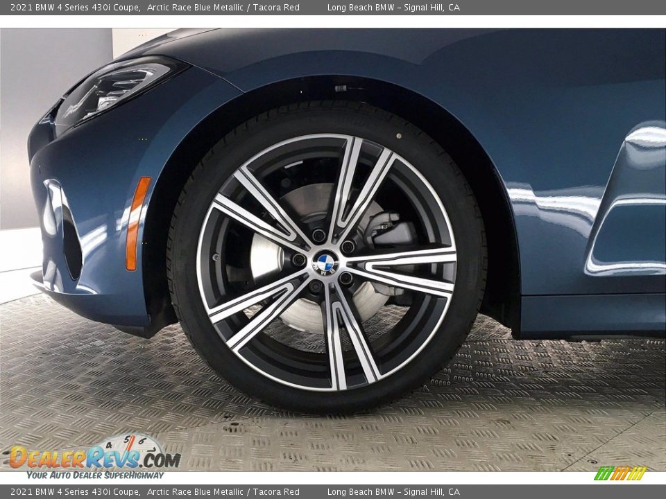 2021 BMW 4 Series 430i Coupe Arctic Race Blue Metallic / Tacora Red Photo #13