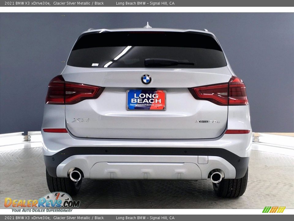 2021 BMW X3 xDrive30e Glacier Silver Metallic / Black Photo #4